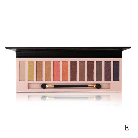 Brand Women 12 Colors Shimmer Or Matte Eyeshadow Makeup Palette Long Lasting Eye Shadow Natural Nude Eyes Cosmetics With Brush