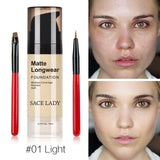 Foundation Base Makeup Professional Face Matte Finish Liquid Make Up Concealer Cream Waterproof Natural Cosmetic