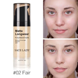 Foundation Base Makeup Professional Face Matte Finish Liquid Make Up Concealer Cream Waterproof Natural Cosmetic
