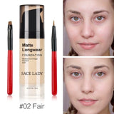 Foundation Base Makeup Professional Face Matte Finish Liquid Make Up Concealer Cream Waterproof Natural Cosmetic