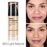 Foundation Base Makeup Professional Face Matte Finish Liquid Make Up Concealer Cream Waterproof Natural Cosmetic