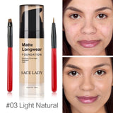 Foundation Base Makeup Professional Face Matte Finish Liquid Make Up Concealer Cream Waterproof Natural Cosmetic