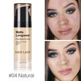 Foundation Base Makeup Professional Face Matte Finish Liquid Make Up Concealer Cream Waterproof Natural Cosmetic
