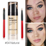 Foundation Base Makeup Professional Face Matte Finish Liquid Make Up Concealer Cream Waterproof Natural Cosmetic