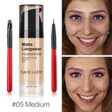 Foundation Base Makeup Professional Face Matte Finish Liquid Make Up Concealer Cream Waterproof Natural Cosmetic