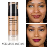 Foundation Base Makeup Professional Face Matte Finish Liquid Make Up Concealer Cream Waterproof Natural Cosmetic