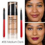 Foundation Base Makeup Professional Face Matte Finish Liquid Make Up Concealer Cream Waterproof Natural Cosmetic