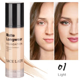 Foundation Base Makeup Professional Face Matte Finish Liquid Make Up Concealer Cream Waterproof Natural Cosmetic