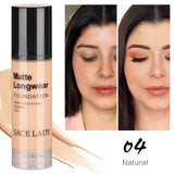 Foundation Base Makeup Professional Face Matte Finish Liquid Make Up Concealer Cream Waterproof Natural Cosmetic
