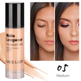 Foundation Base Makeup Professional Face Matte Finish Liquid Make Up Concealer Cream Waterproof Natural Cosmetic