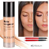 Foundation Base Makeup Professional Face Matte Finish Liquid Make Up Concealer Cream Waterproof Natural Cosmetic
