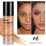 Foundation Base Makeup Professional Face Matte Finish Liquid Make Up Concealer Cream Waterproof Natural Cosmetic