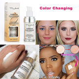 Hot!!! Free Shipping TLM Brand Color Changing Foundation SPF15 Liquid Foundation Base Makeup Concealer Cream Nude Face Cosmetics